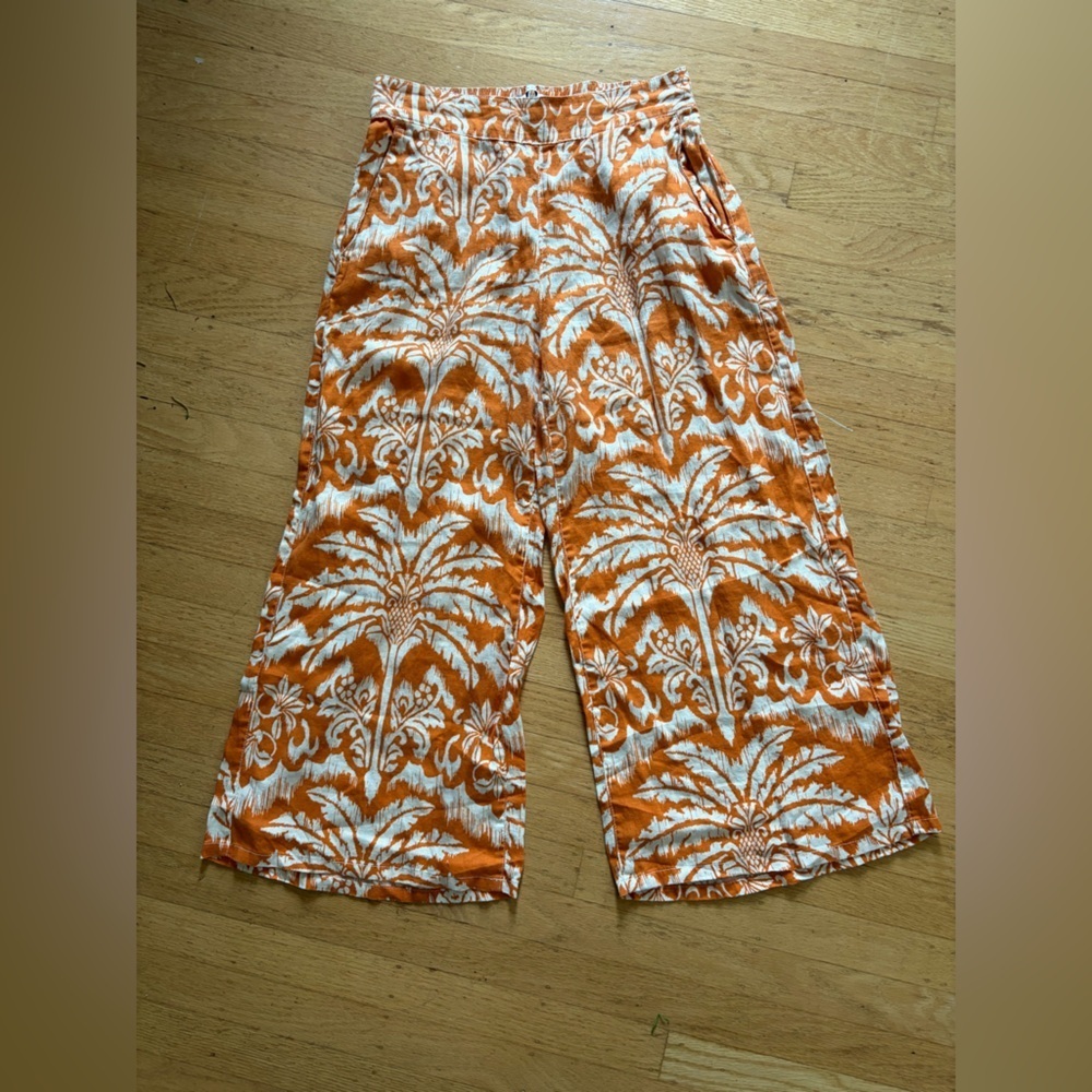 Rachel Zoe wide leg linen pants